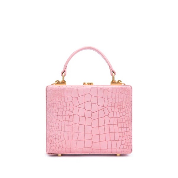 Brandon Blackwood Kendrick Trunk- Pink Croc Embossed Suede - Picture 5 of 6